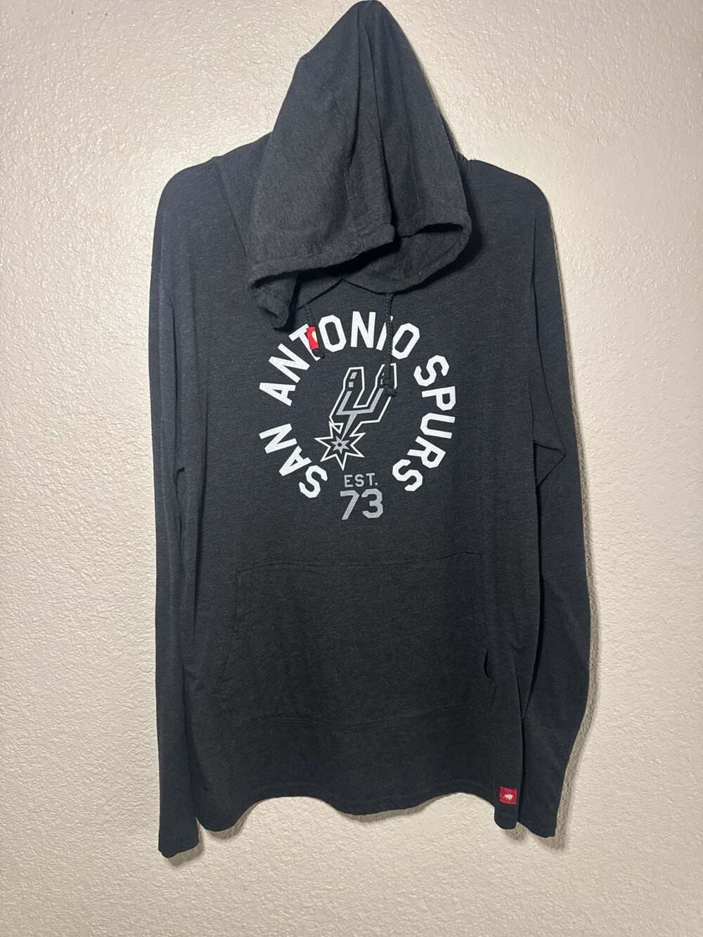 Sportiqe San Antonio Spurs Gray Est. 73 Lightweight Pullover Hoodie XL